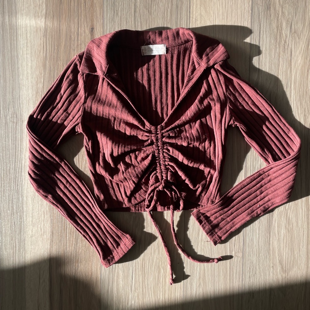 Ribbed Long Sleeve Top
